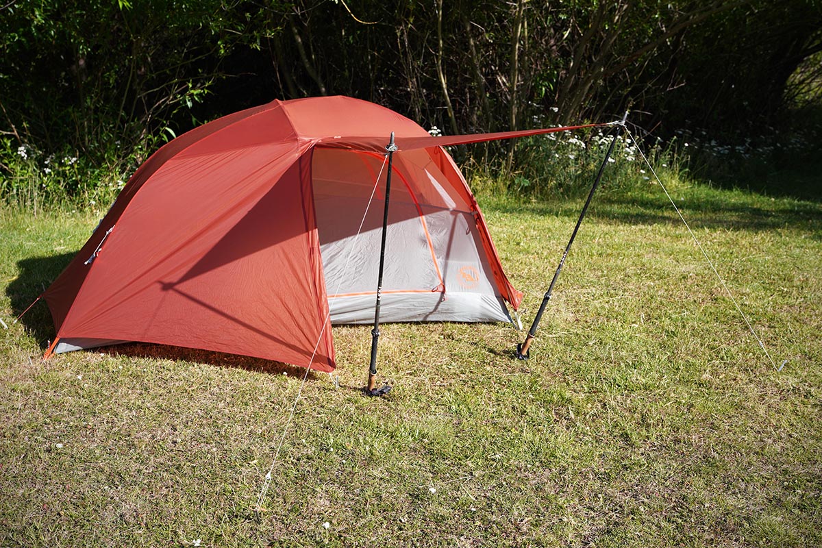 Big Agnes Copper Spur backpacking tent (awnings pitched)